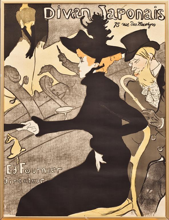 HENRI DE TOULOUSE-LAUTREC, efter, affisch, litografisk tryck, 1900-tal.