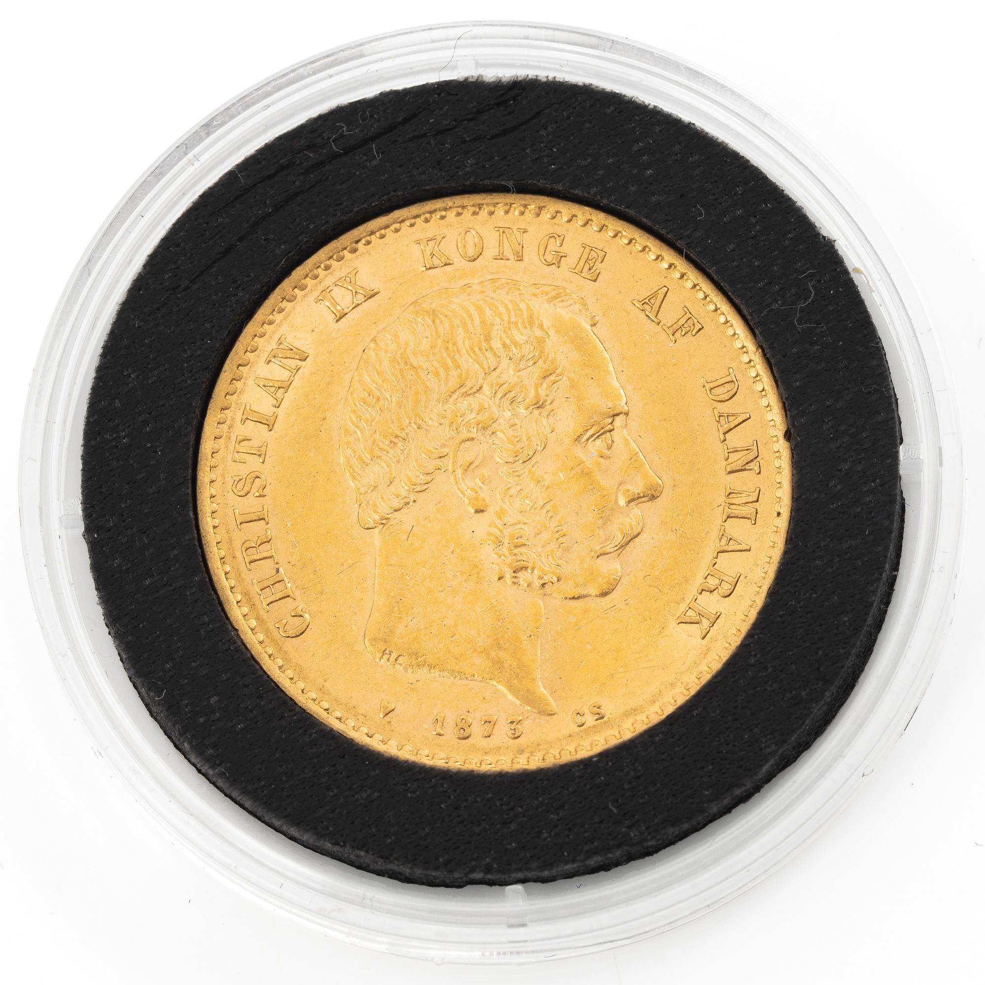 Gold coin, Denmark, Christian IX, 20 kroner, 1873.