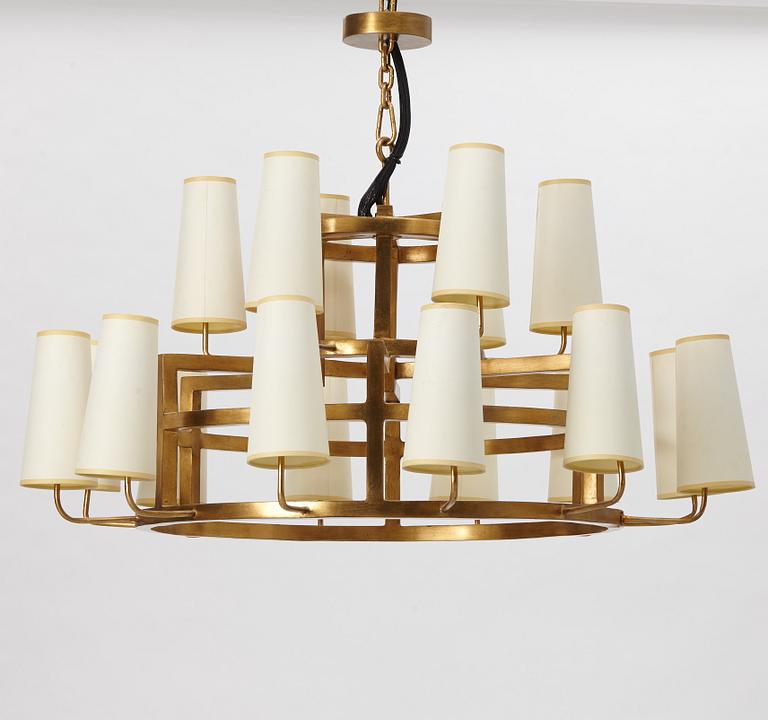 A chandelier, Tory Burch.