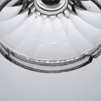 A pair of glass bonbonnières, probably Ireland. 19th century.