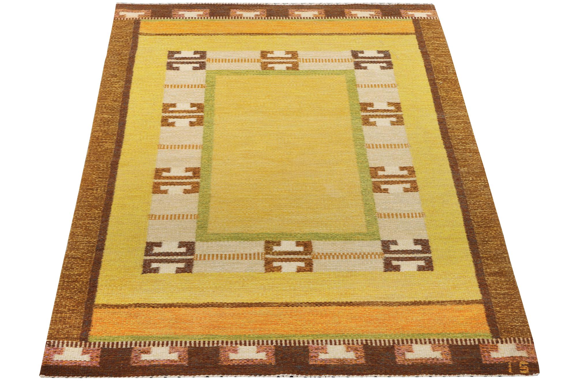Ingegerd Silow, a "Stensjön" flat weave carpet, signed IS, c. 200 x 136 cm.