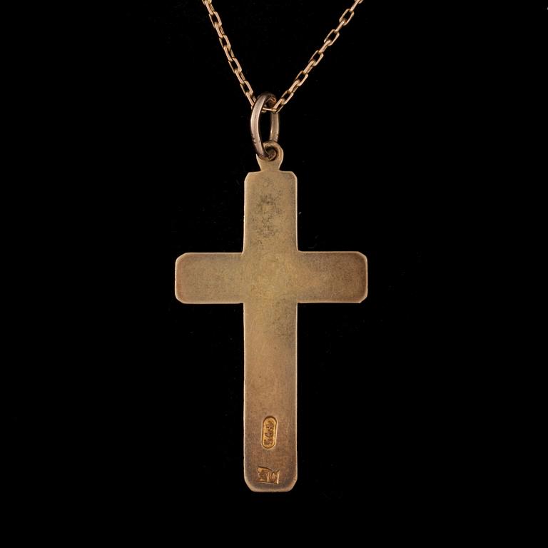 KORS, guld 56 (14K). 1800-talets slut, S:t Petersburg. Vikt ca 4,3 g.