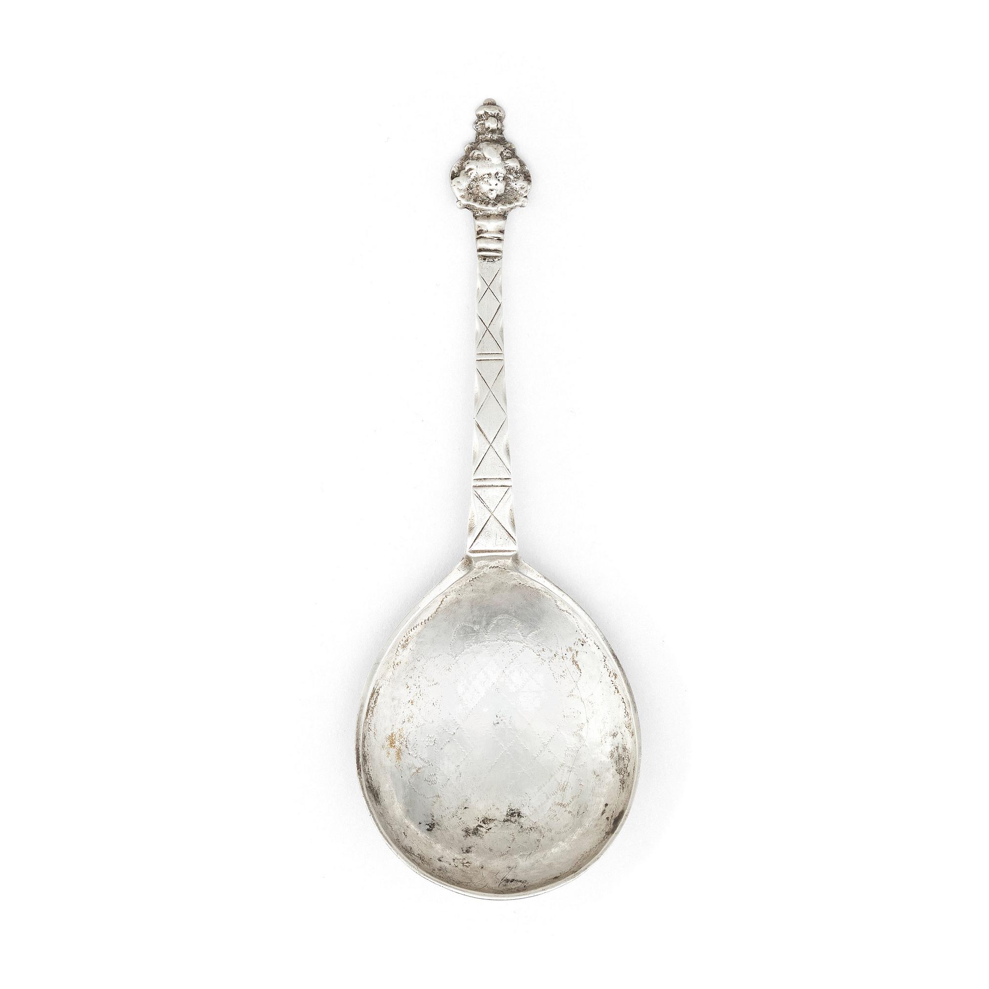 A Swedish silver spoon, mark of Johan Söderdahl, Söderköping 1762.