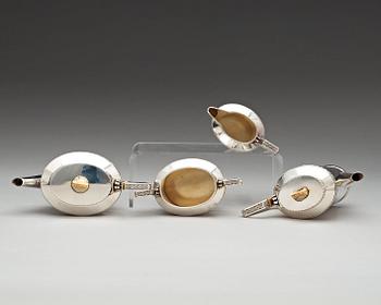A W.A. Bolin 4 pcs tea service, Stockholm 1918.