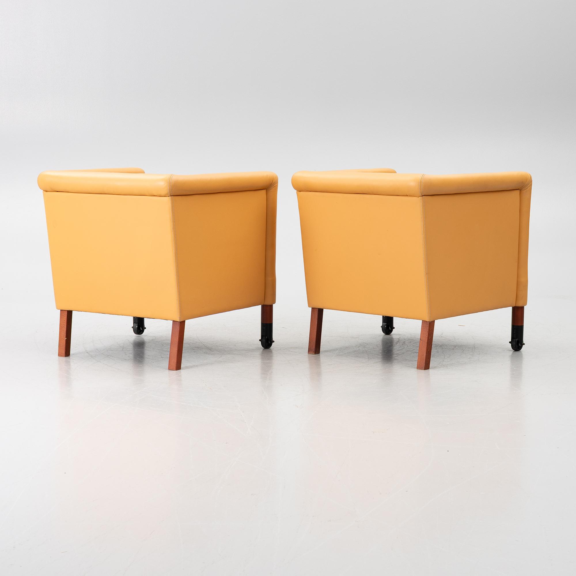 Armchairs, a pair, JOC, late 20th century.