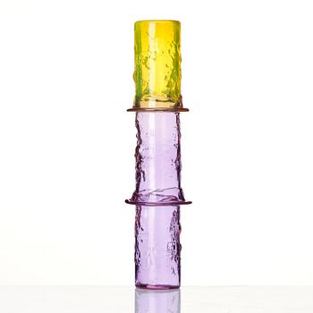 Oiva Toikka, a "Bamboo" glass vase, Nuutajärvi Notsjö, Finland 1967-69.