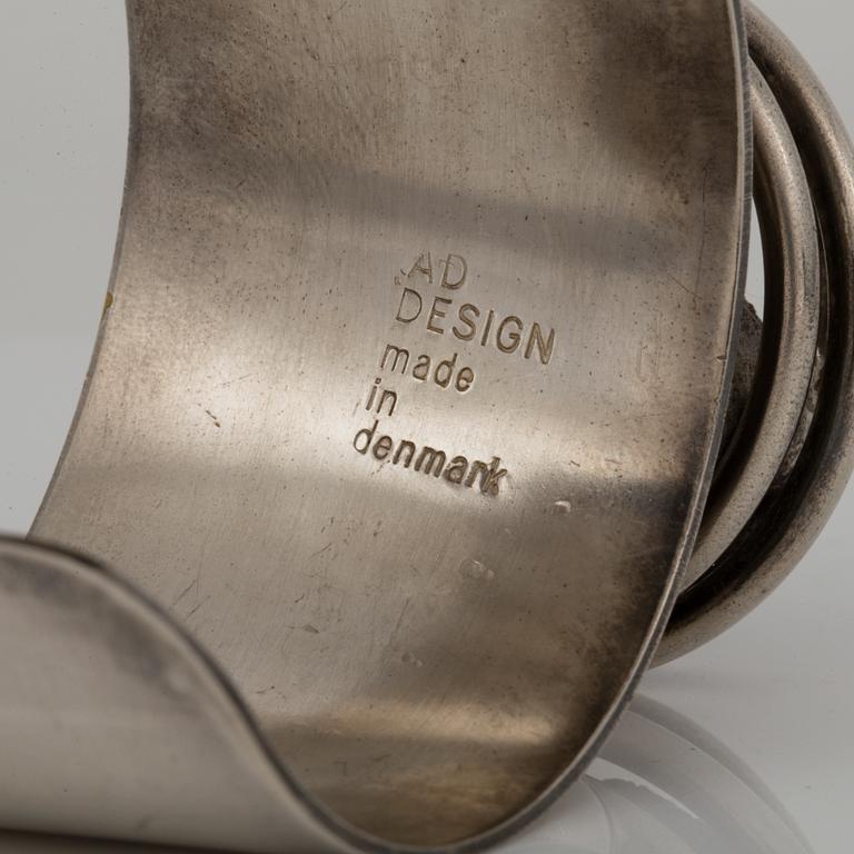 ARMRING, 'A D Design', J. Andersson och Erik Dennung, Köpenhamn, Danmark, 1970-tal.