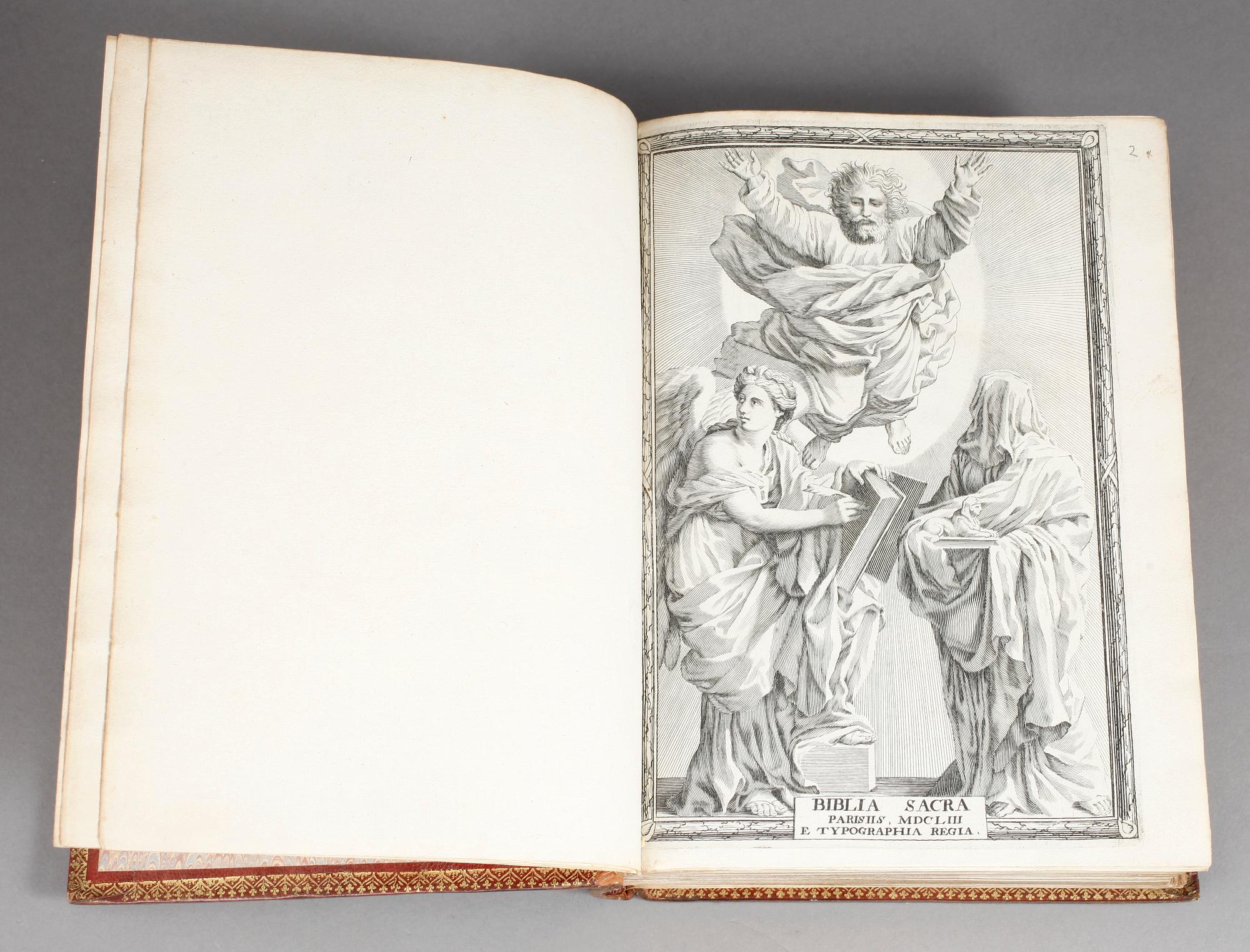 KUNGLIG BIBEL, LUDVIG XIV av Frankrike, Paris 1653.