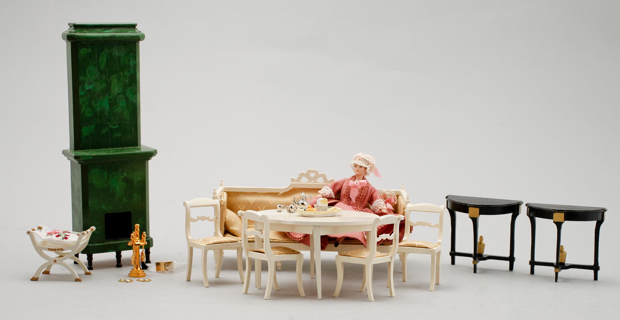 DOCKSKÅPSMÖBLER, 9 del, Berit Bergström, Nolbyn, Värmländskt Hantverk, 1930-/1940-tal.