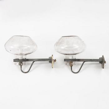 Wall lamps, a pair, Swedish Modern, ASEA, mid-20th century.