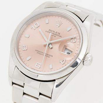 ROLEX, Oyster Perpetual, Date, Chronometer, armbandsur, 34 mm.