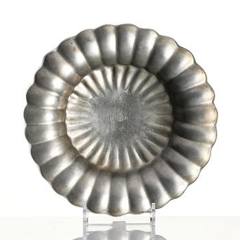 Estrid Ericson, a pewter dish model "A 28", Svenskt Tenn, Stockholm, 1948.