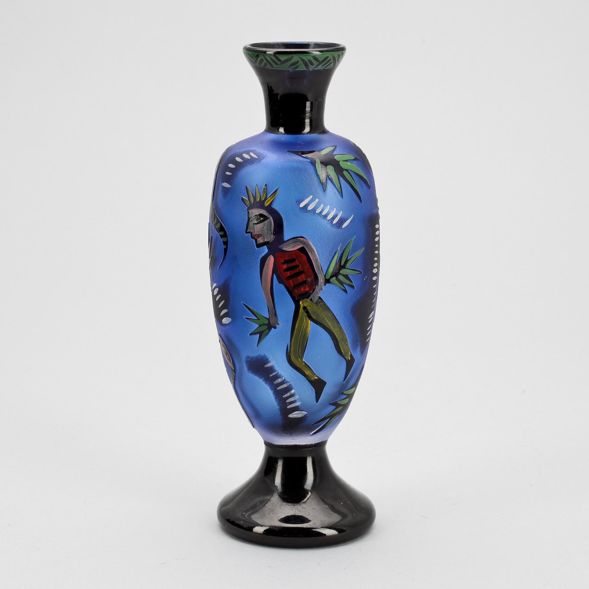 VAS, glas, Ulrica Hydman Vallien, Kosta Boda Unique, sign.