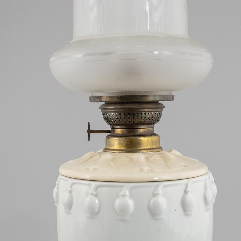 An Art Nouveau kerosene lamp, Gustafsberg, 1916.