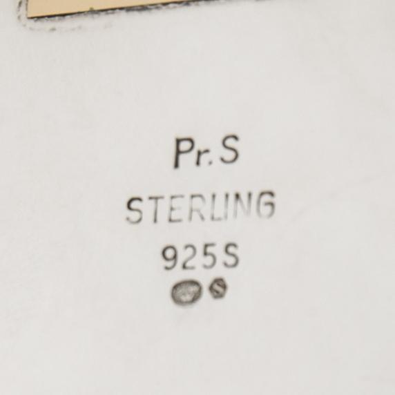 Preben Salomonsen dryckesstop barock-stil sterlingsilver Ljungby Danmark (1964-2009).