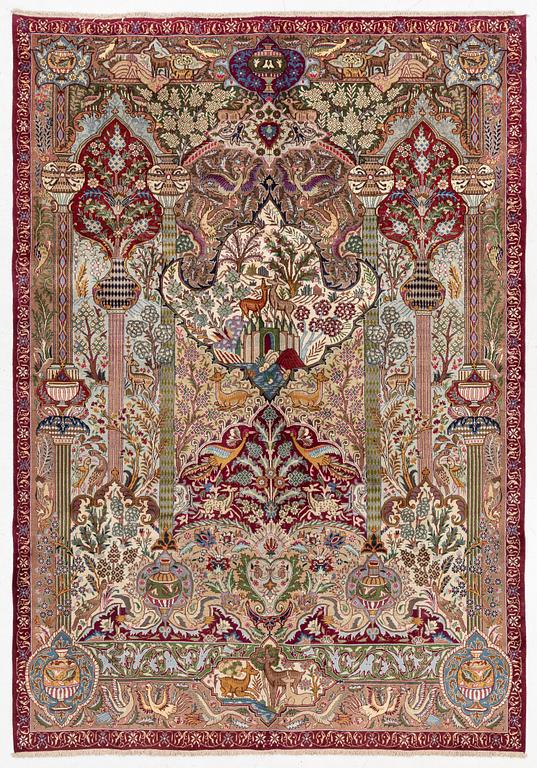A Kashmar carpet, c. 347 x 242 cm.