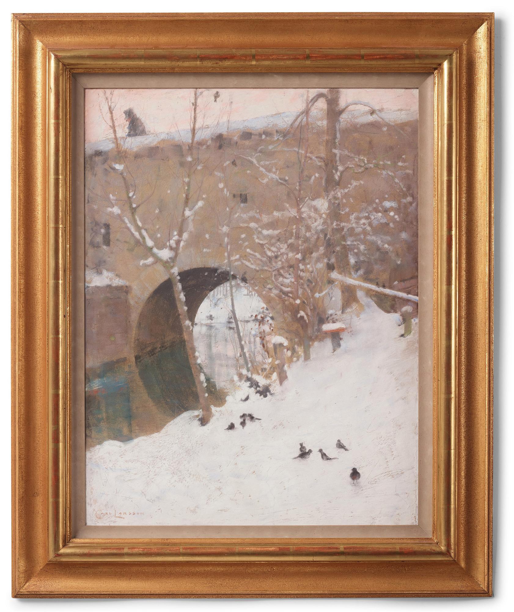 Carl Larsson, "Snö i Grez".