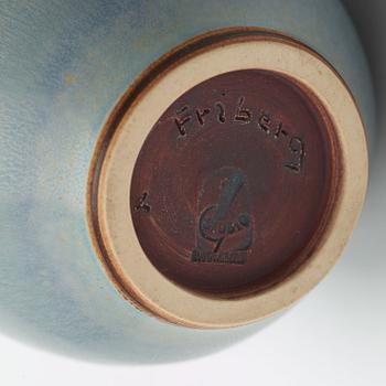 Berndt Friberg, a stoneware vase, Gustavsberg studio 1952.