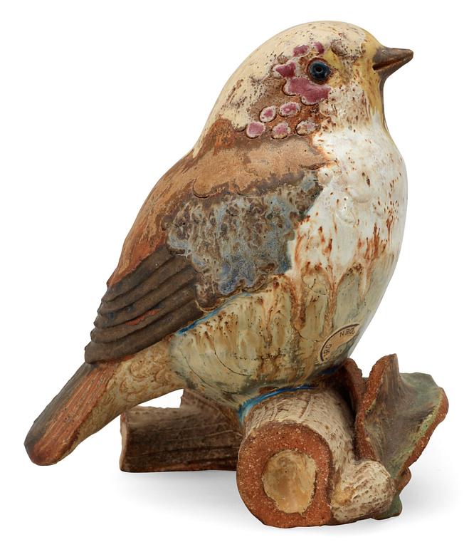 A Tyra Lundgren stoneware figure of a bird, Gustavsberg.