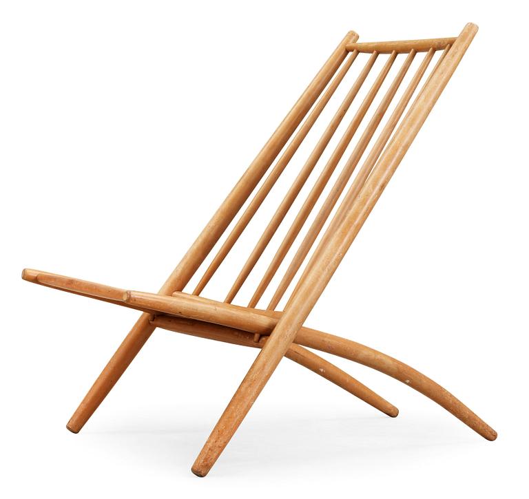 An Ilmari Tapiovaara beech 'Kongo' folding chair, Asko, Finland.