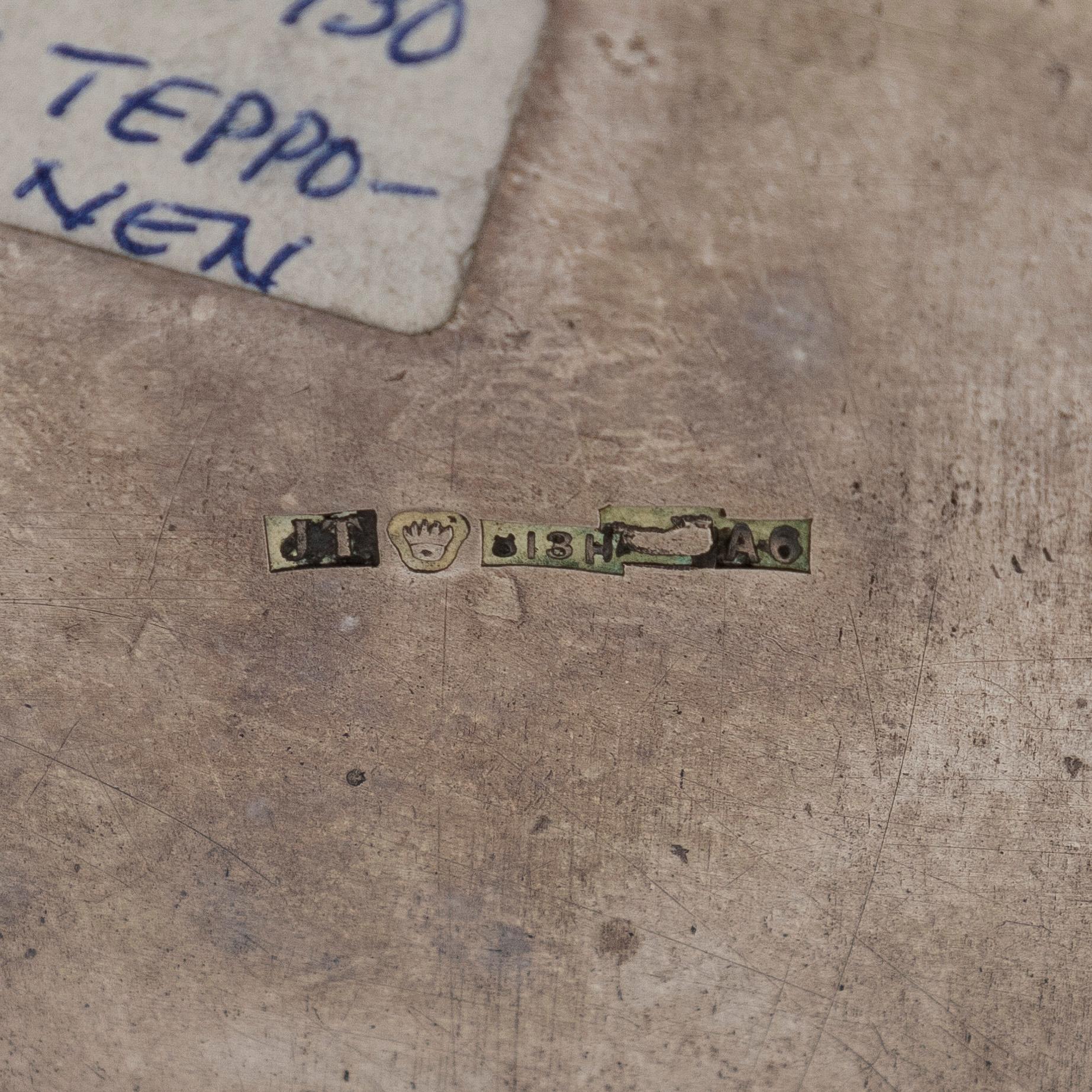 A three-piece silver coffee set in silver, Helsinki 1930 and 1938.