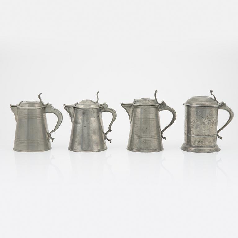 Stop, 4st, tenn, bla Per Fredrik Wigholm, Arboga 1845 eller 1847.