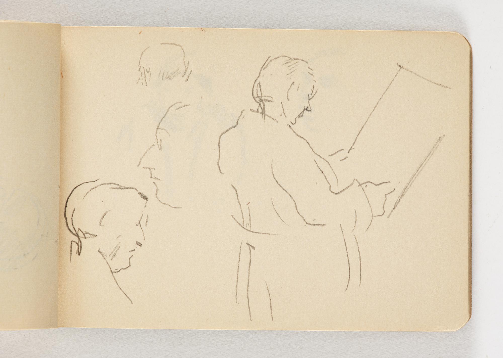 Lotte Laserstein, 10 små skissblock med teckningar.