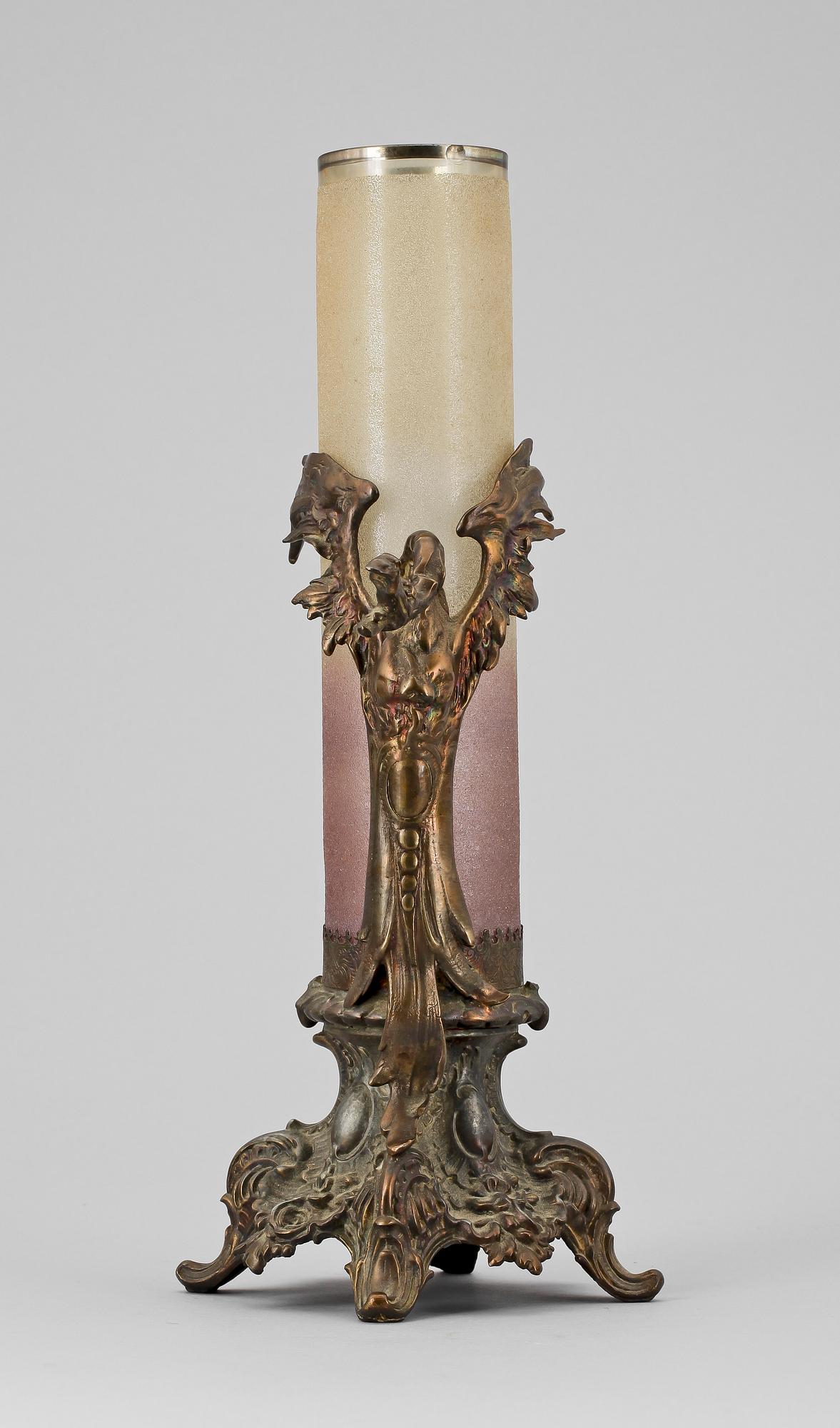 LJUSSTAKE, mässing,troligen Ryssland, 1800/1900-tal.