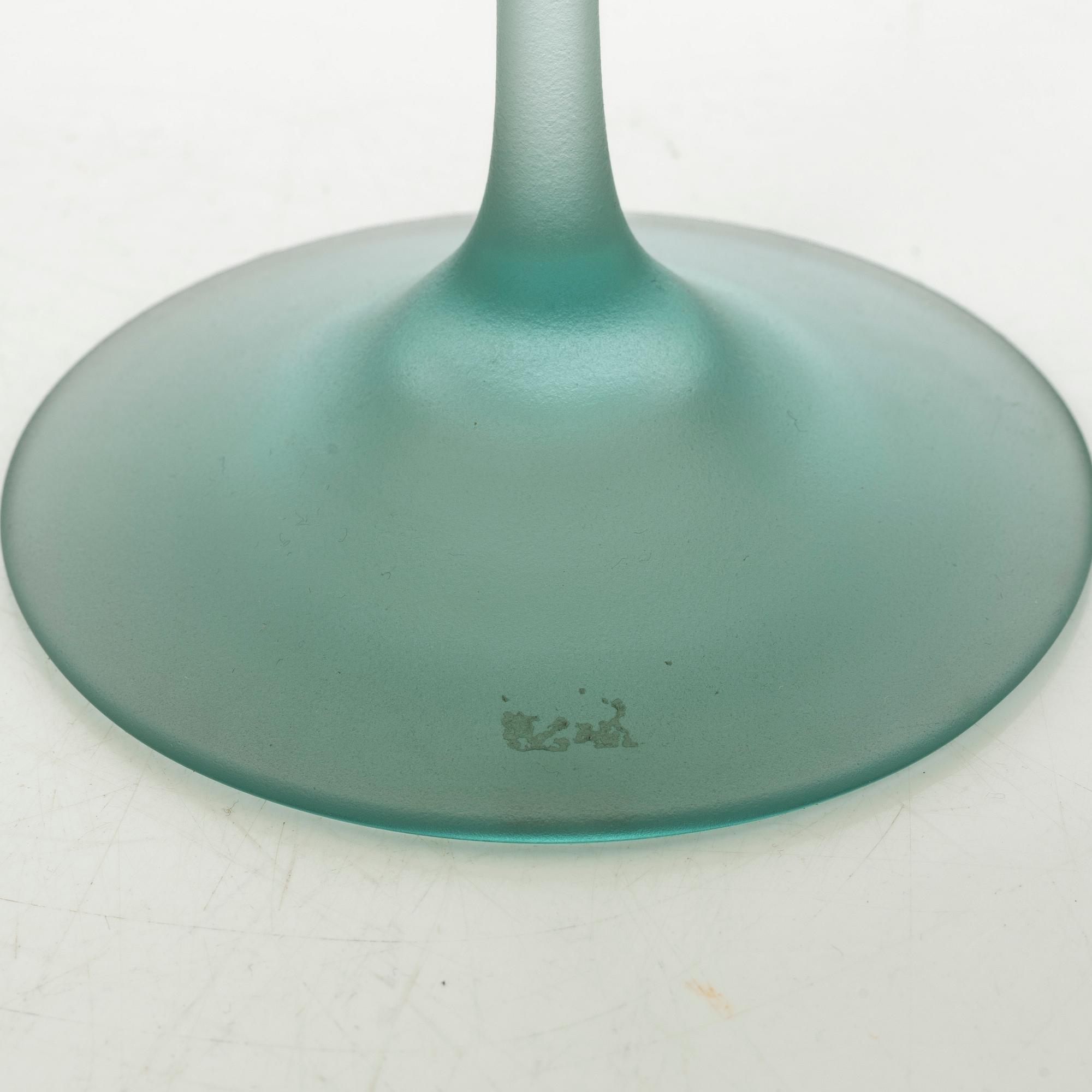 Oiva Toikka, pokaler, 3 st, glas, "Paletti", Nuutajärvi, Finland.