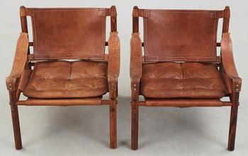 KARMSTOLAR, ett par, "Sirocco", Arne Norell, formgiven 1964.