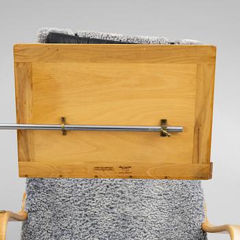 Bruno Mathsson, lounge chair, "Pernilla 3" with reading table, Firma Karl Mathsson, Värnamo, 1965-71.