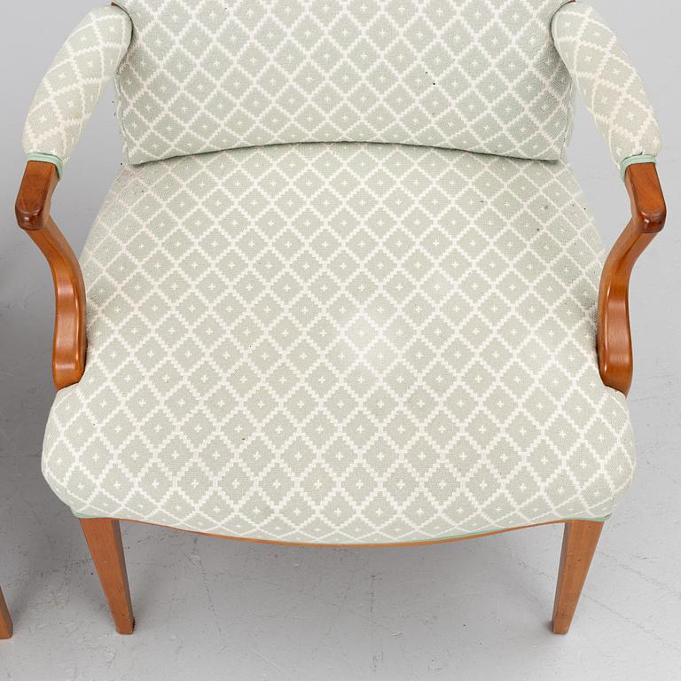 Josef Frank, a pair of model 969 armchairs, Svenskt Tenn.