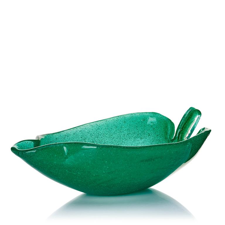 Tyra Lundgren, an "a Bollicine" glass bowl, Venini, Murano, Italy ca 1940.