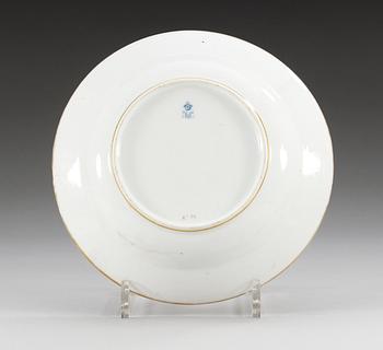 A Russian plate, Imperial porcelain manufactory, St Petersburg, period of Emperor Nicholas I (1825-55).