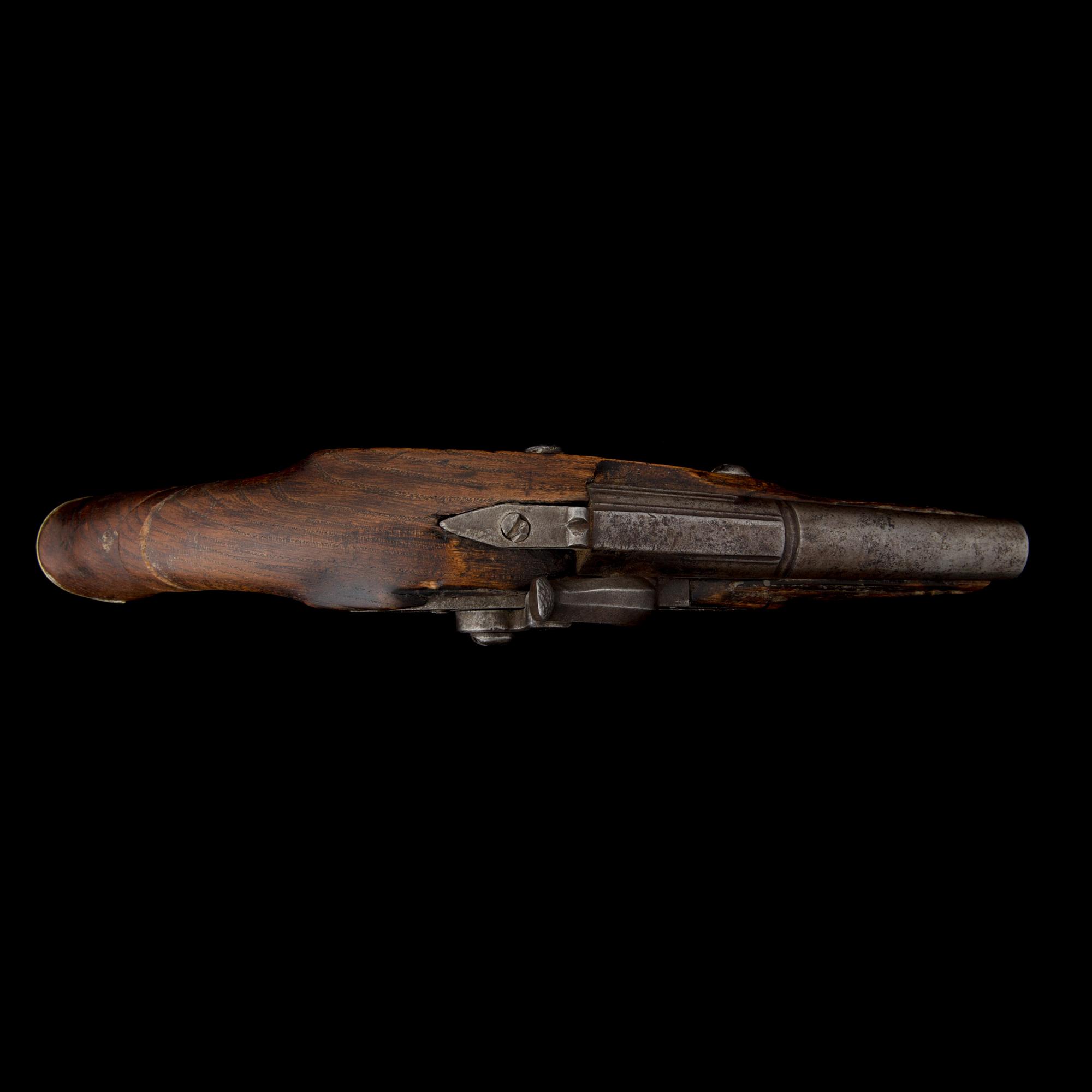 PERCUSSION LOCK PISTOL, mid 19th century.