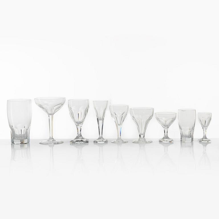 Elis Bergh, an 83-piece 'Rosersberg' glass service, Kosta.