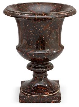 655. A Swedish Empire porphyry urn.