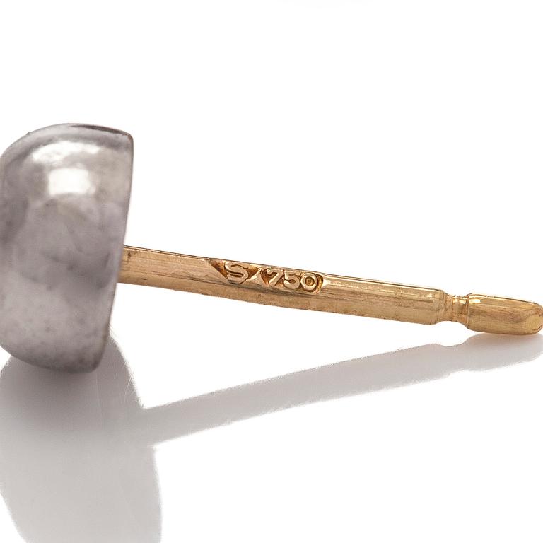 Örhängen, 18K guld och diamanter, Sandberg.