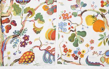 Josef Frank, a pair of 'Vegetable Tree' curtains, Svenskt Tenn.