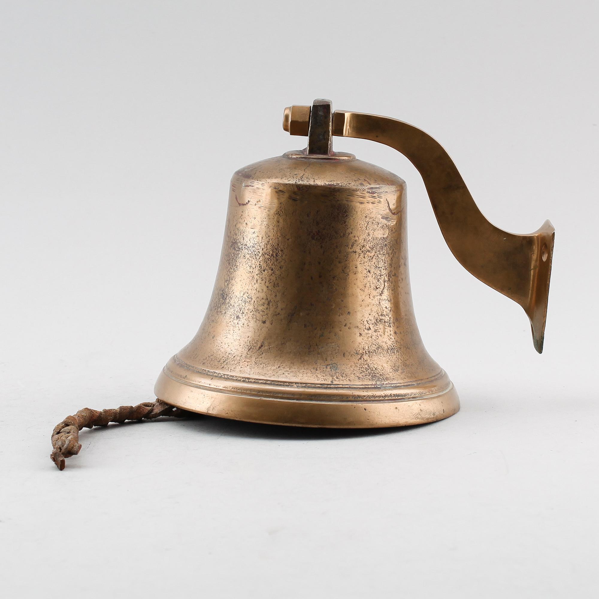 BRANDLARMSKLOCKA, mässing, Norrköpings Brandkår, omkring år 1900.