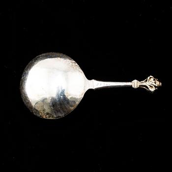 A Swedish 16th century parcel-gilt silver spoon, unmarked.