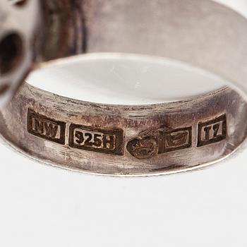 Liisa Vitali, Rings, 2 pcs, silver, Westerback, Helsinki, 1970s.