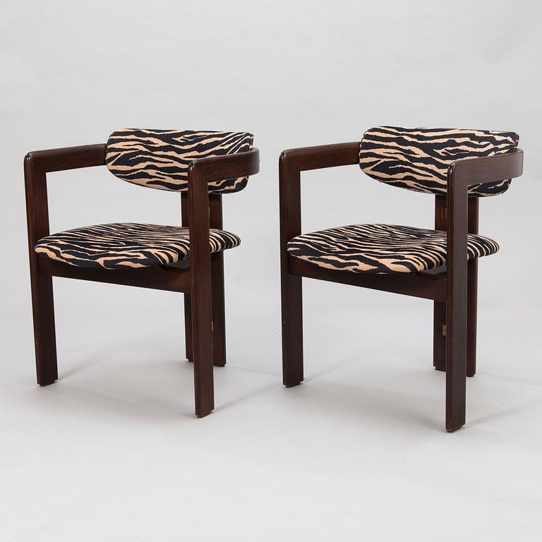 AUGUSTO SAVINI, A set of six 'Pamplona' dining chairs for Pozzi, Italy.