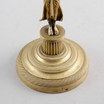 LJUSSTAKE, brons, sengustaviansk, omkring år 1800.