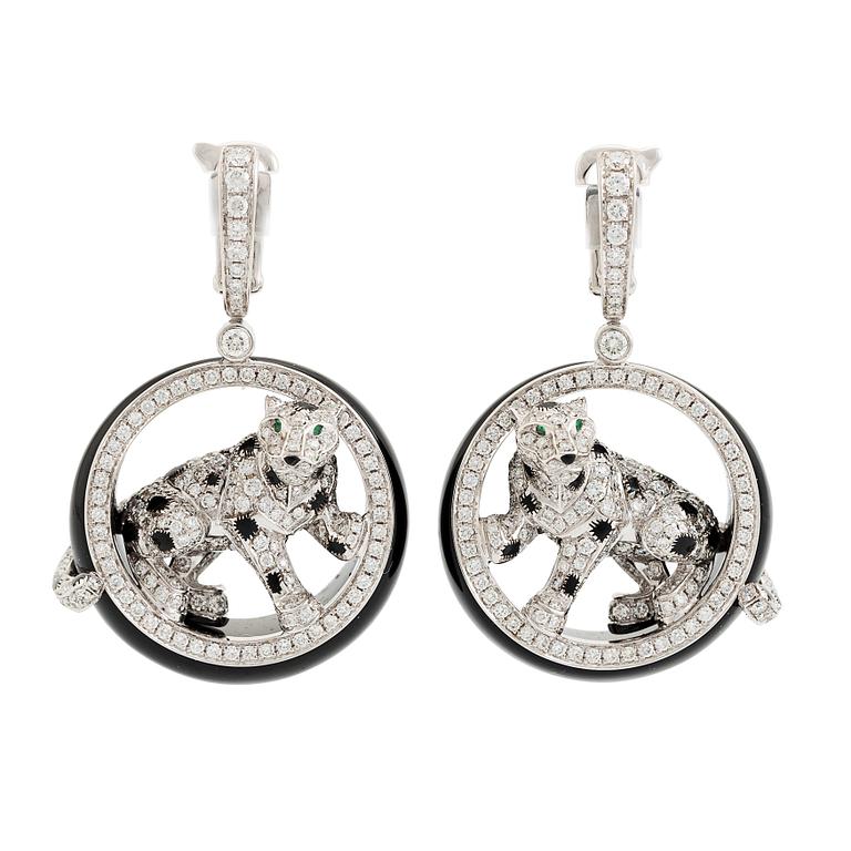 A pair of Cartier Panthère earrings.