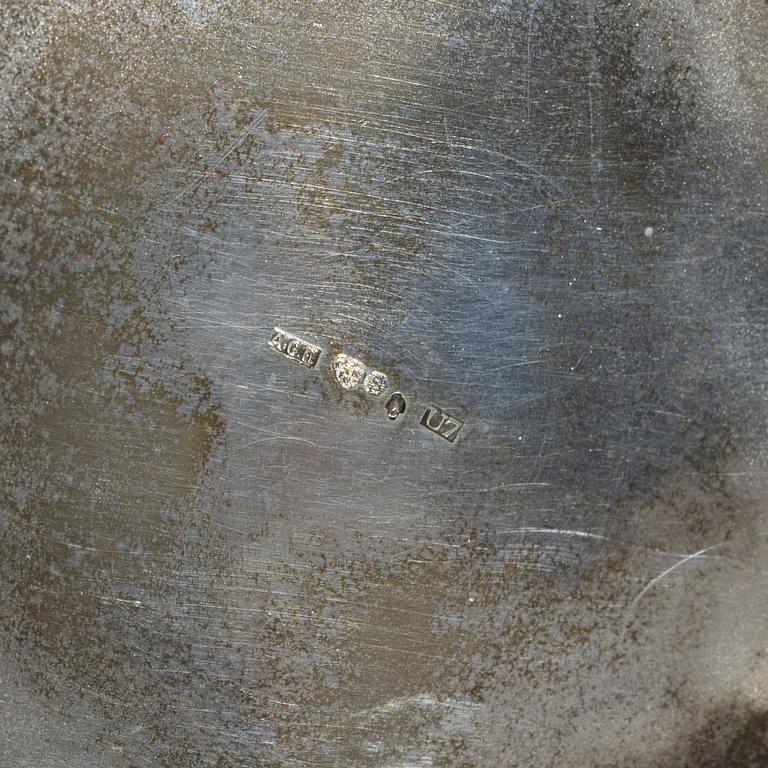 A 3-piece Swedish silver coffee service, marks of A.G. Dufva, Stockholm 1922.