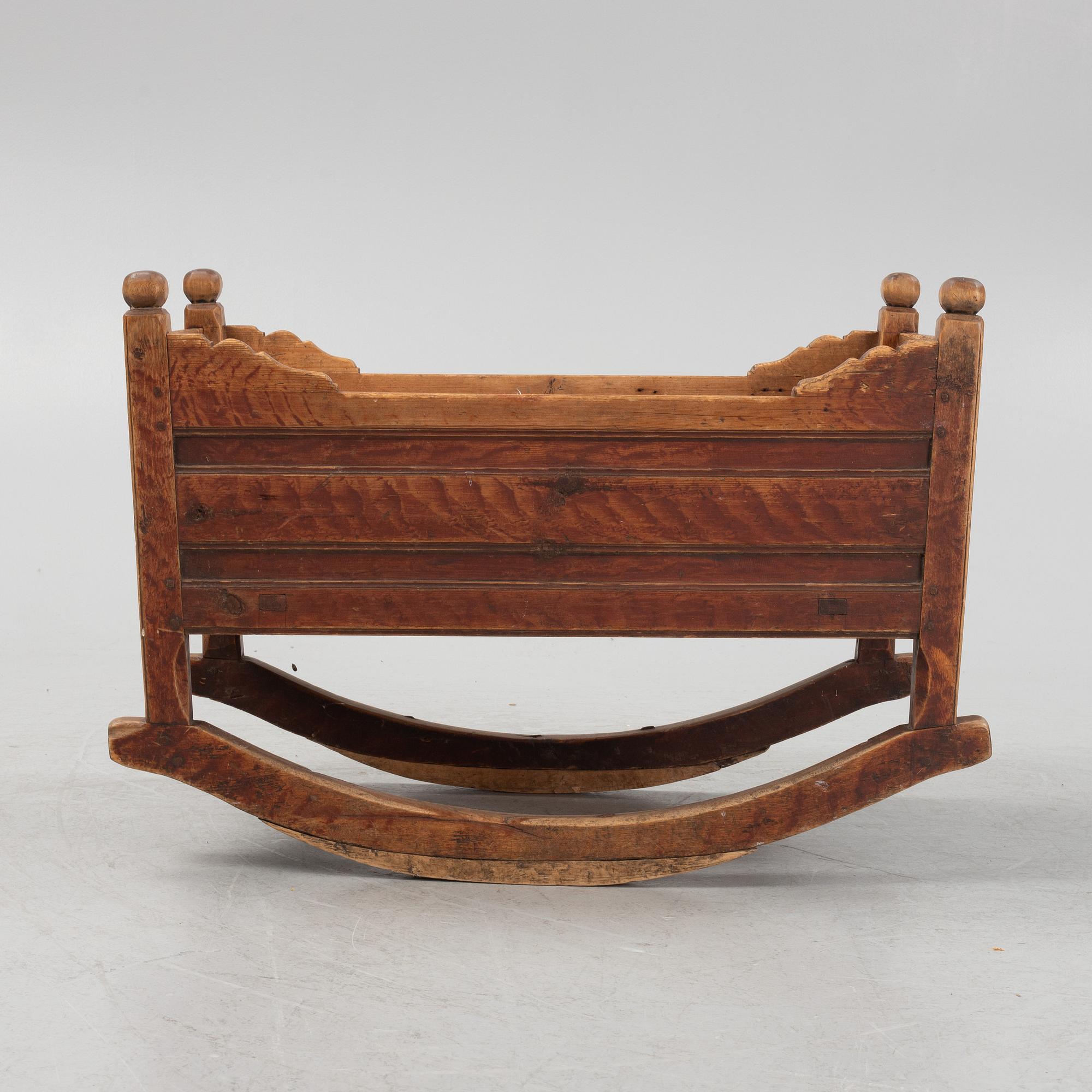 A Swedish cradle, Hälsingland, probably. Dated 1851.