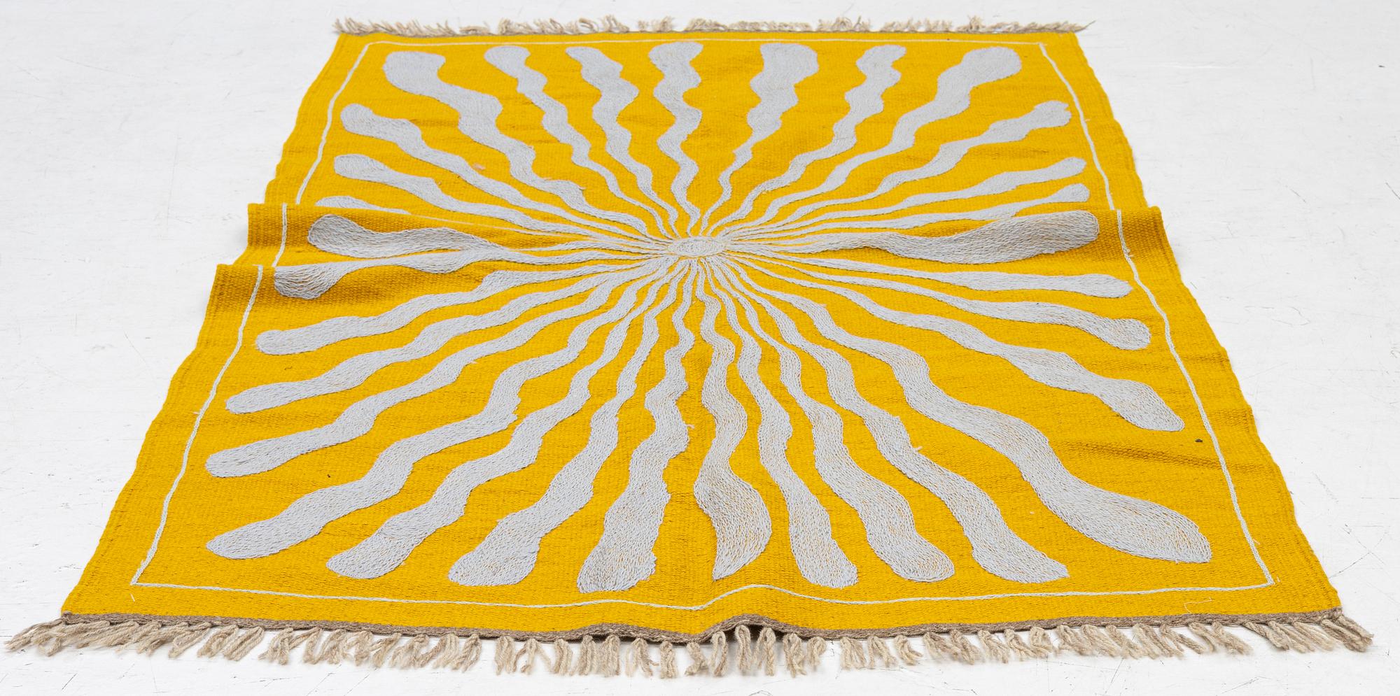 Matta, handbroderad Kelim, 183 x 113 cm.