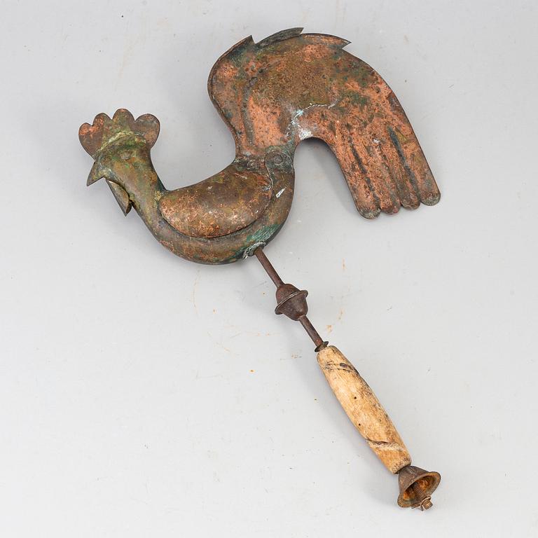 A 19th century copper weather vane.