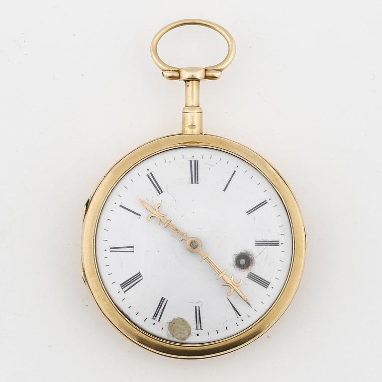 HERRFICKUR, guld 18K, Augustin Bourdillon, verksam 1761-99 i Stockholm, verket numrerat 1320. Vikt ca 137 gram.